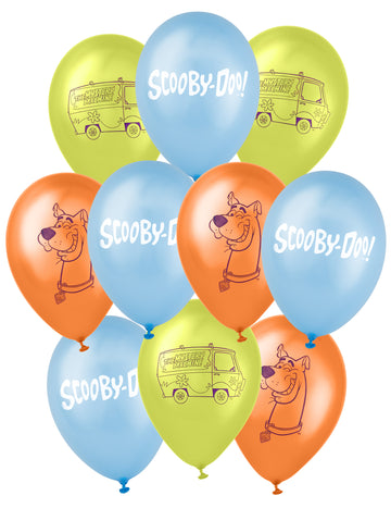 10 Scooby-Doo Latex Balloons 25 x 32 cm