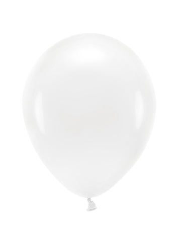 100 Pastel White Latex Balloons 26 cm