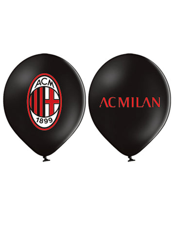 12 AC Milán Latex Balloons 30 cm