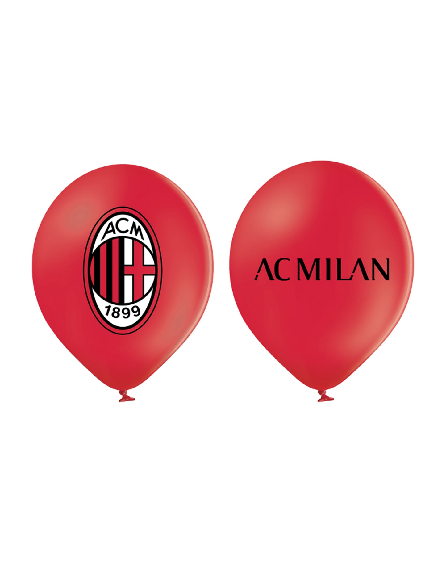 12 AC Milán Latex Balloons 30 cm