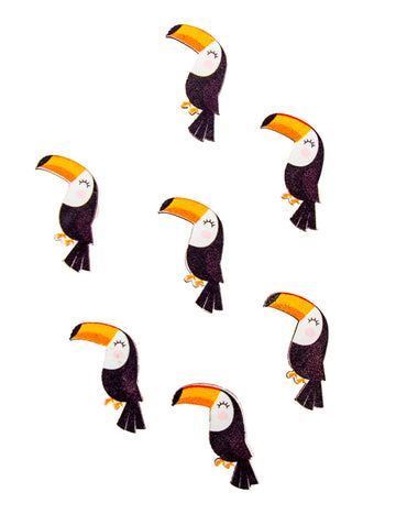 12 Roztomilé konfety lepicího dřeva Toucan 3 x 2 cm