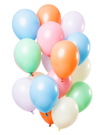 15 Pastel Latex Balloons 33 cm