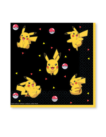 16 Pikachu Pokémon Papírové ručníky 33 x 33 cm