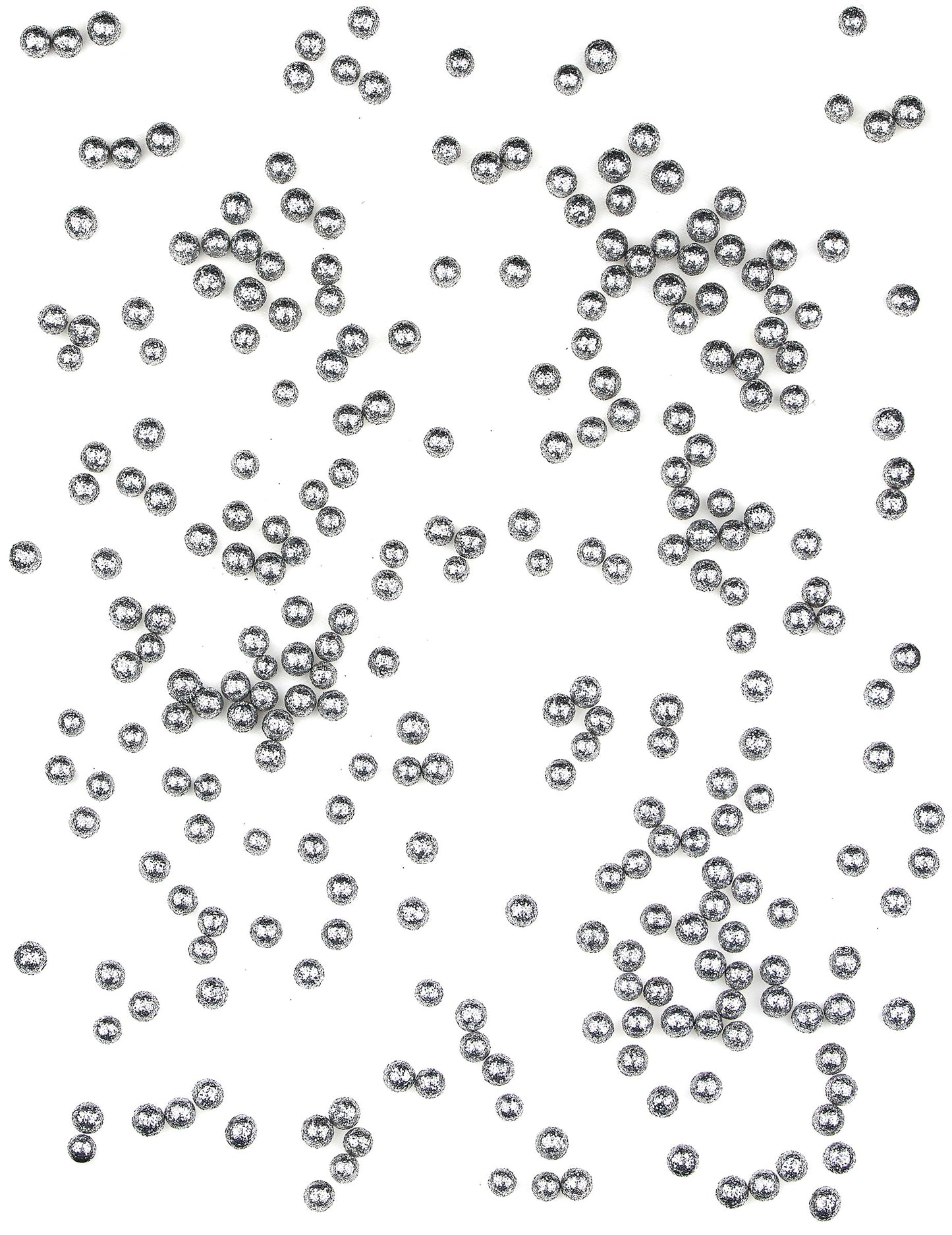 Mini Silver Glitter Balls 8 mm 10 g