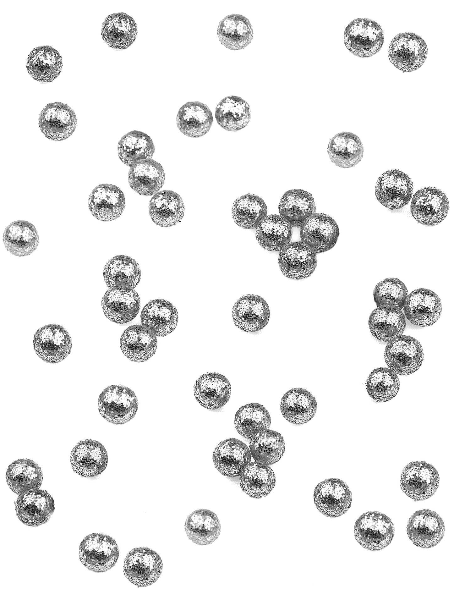 Mini Silver Glitter Balls 8 mm 10 g