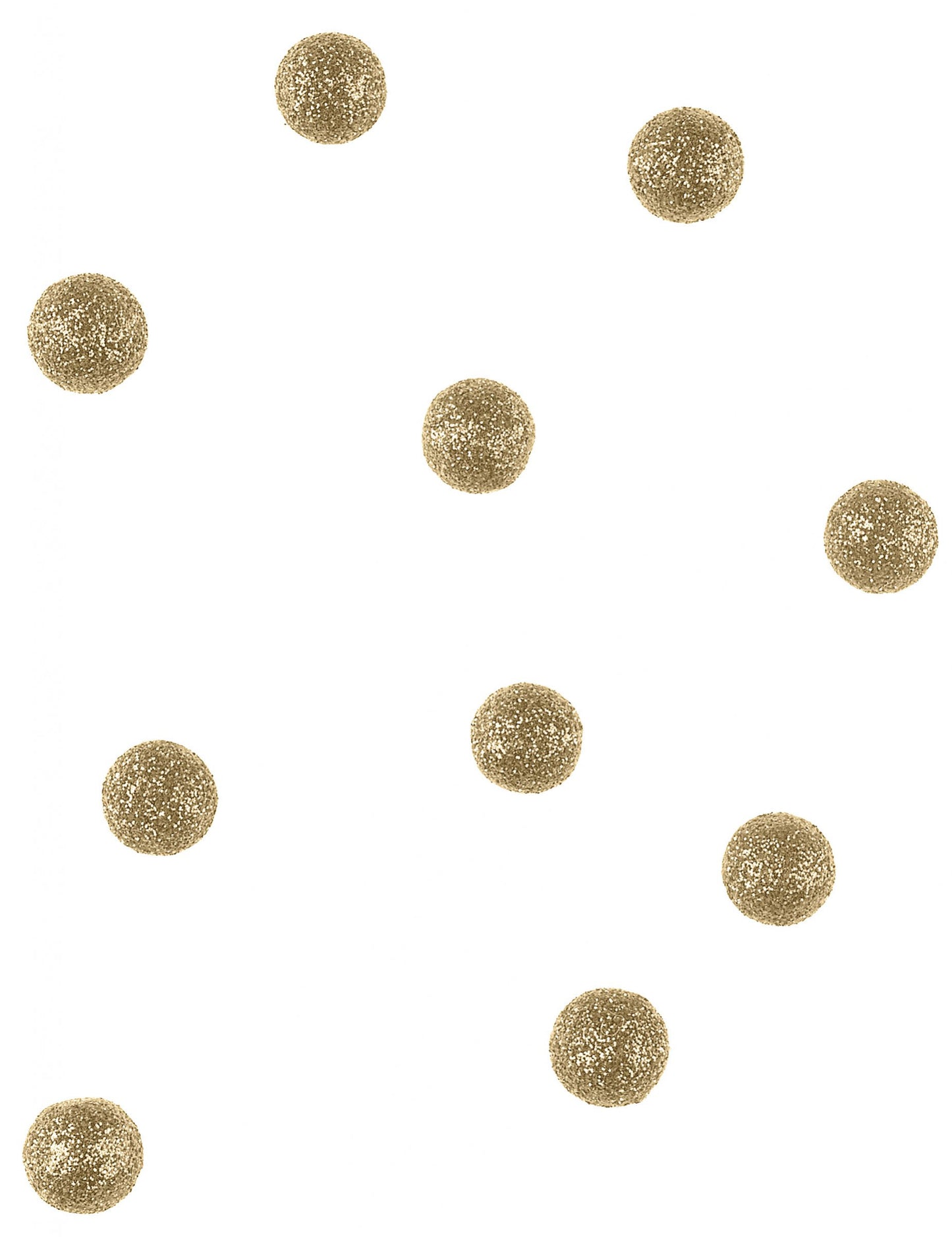 40 12 mm Gold Glitter Decoration Balls