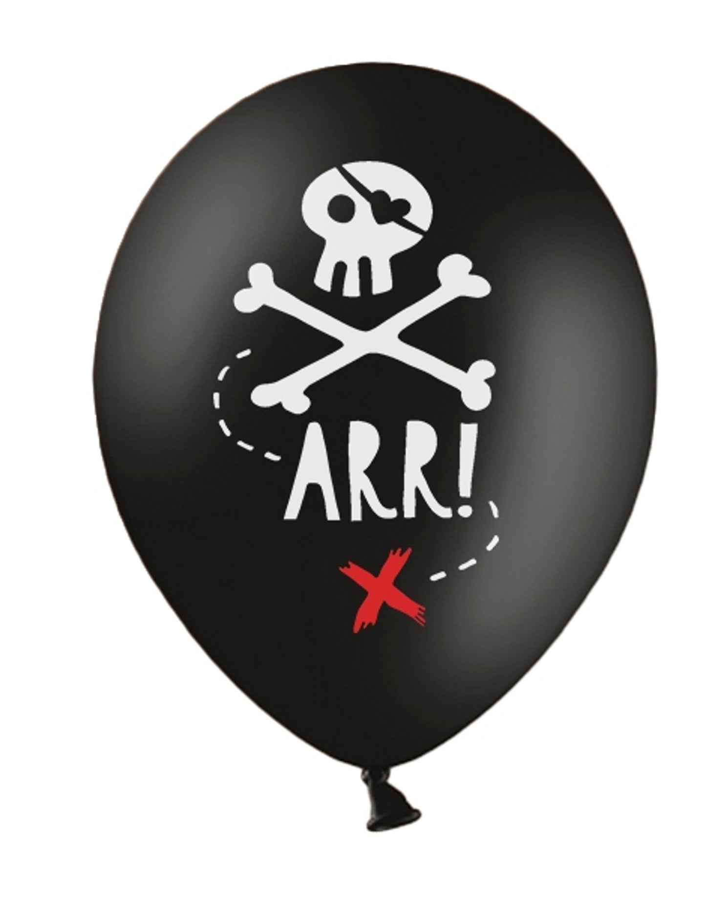 6 Latex Balloons Black Pirate oslava 30 cm