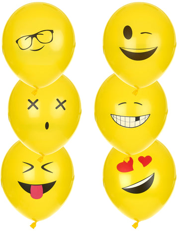 6 Imoji Latex Balloons 24 cm