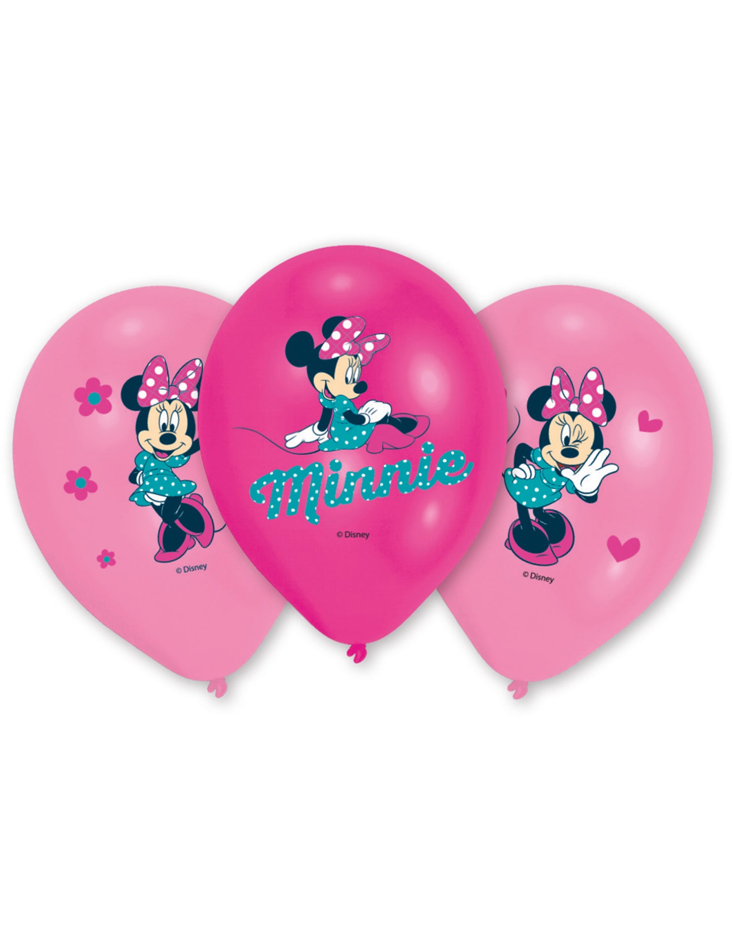 6 Latex Minnie Balloons