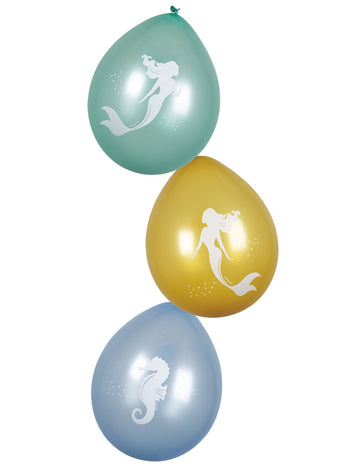 6 Lagune Mermaid Balloons 25 cm