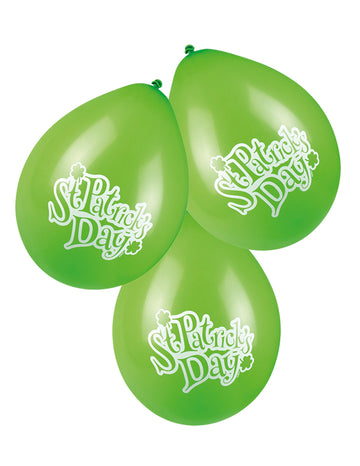 6 Green Balloons Saint Patrick 25 cm