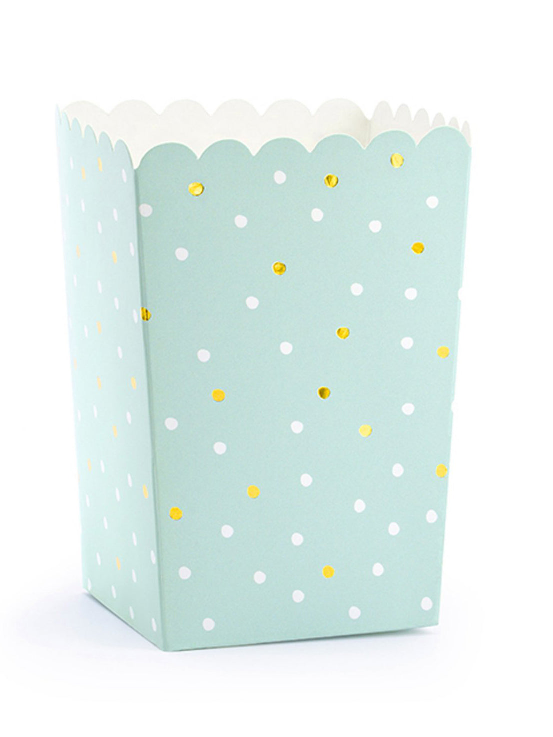 6 krabic s popcornem v 7 x 7 x 12,5 cm Polka Dot Cardboard