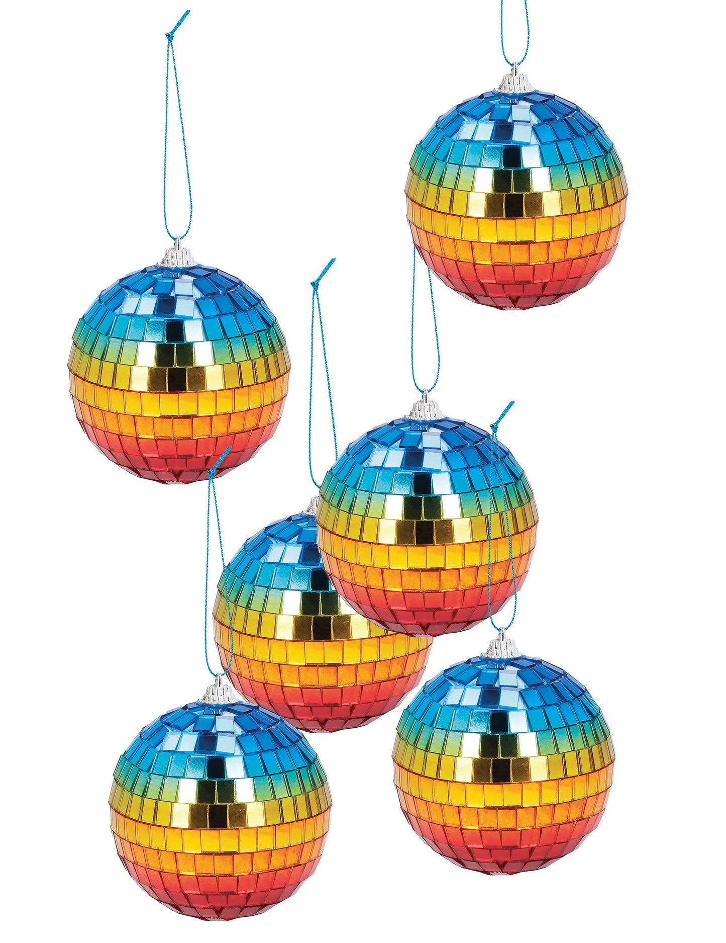 6 8 cm Rainbow Facet Balls