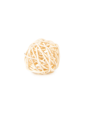 6 Wicker Balls Ivory 3,5 cm