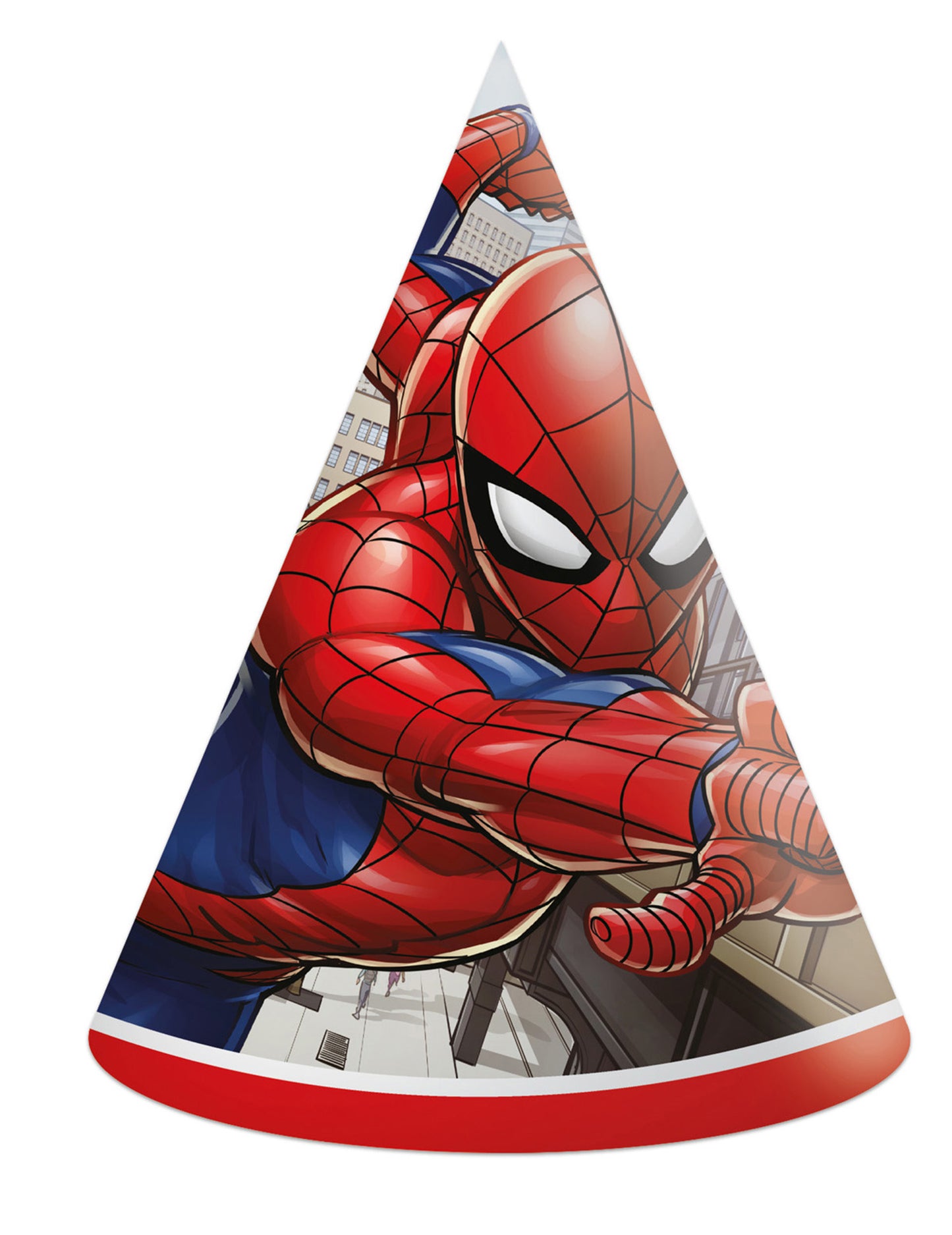 6 Spiderman Cardboard Party Hats