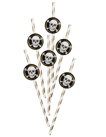 6 pirátských kartonů Jolly Roger 24 cm