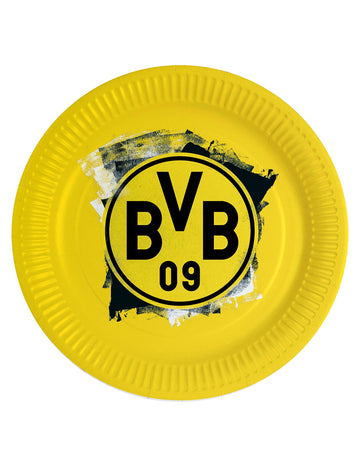 8 kulatých kartonových desek Borussia Dortmund 23 cm