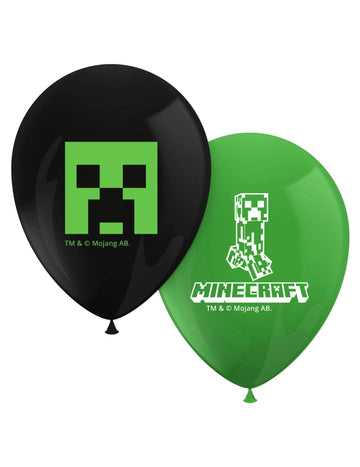 8 Minecraft tištěné latexové balóny