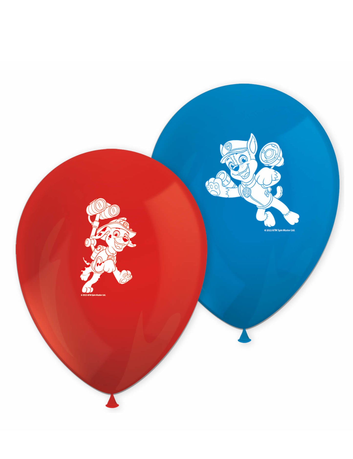 8 Red and Blue Latex Balloons Pat 'Patrol připraven k akci