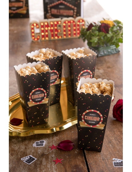 8 Cornets v popcorn Hollywood Carton 6 x 17 cm