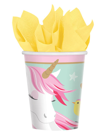 8 Cardboard Cup Pretty Magic Unicorn 250 ml