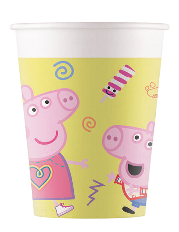 8 PEPPA PIG 200 ml CURBOARD CUPS