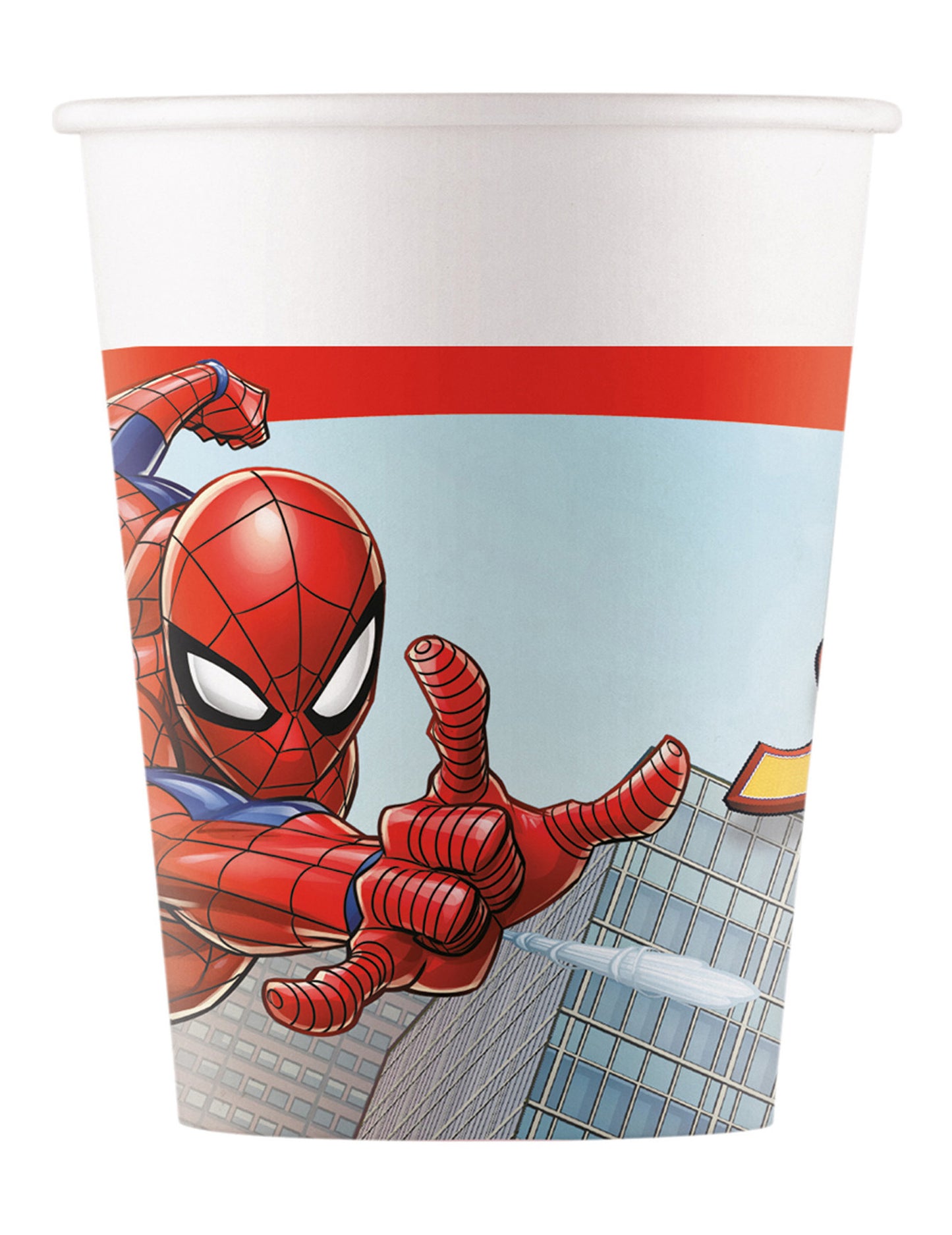 8 Spiderman Cardboard Cups 200 ml