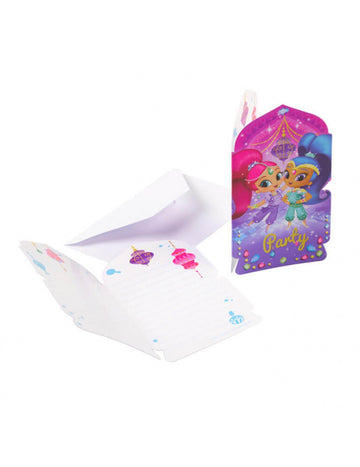 8 Shimmer and Shine Pozvánky a obálky