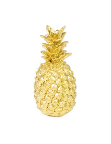 Dekorativní ananas ve zlaté pryskyřici 18 cm