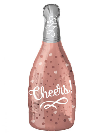 Hliníkový míč Cheers Champagne Rosé 25 x 66 cm