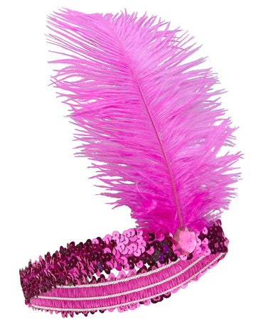 Charleston Banner s flitry a Fuschia Pink Feather