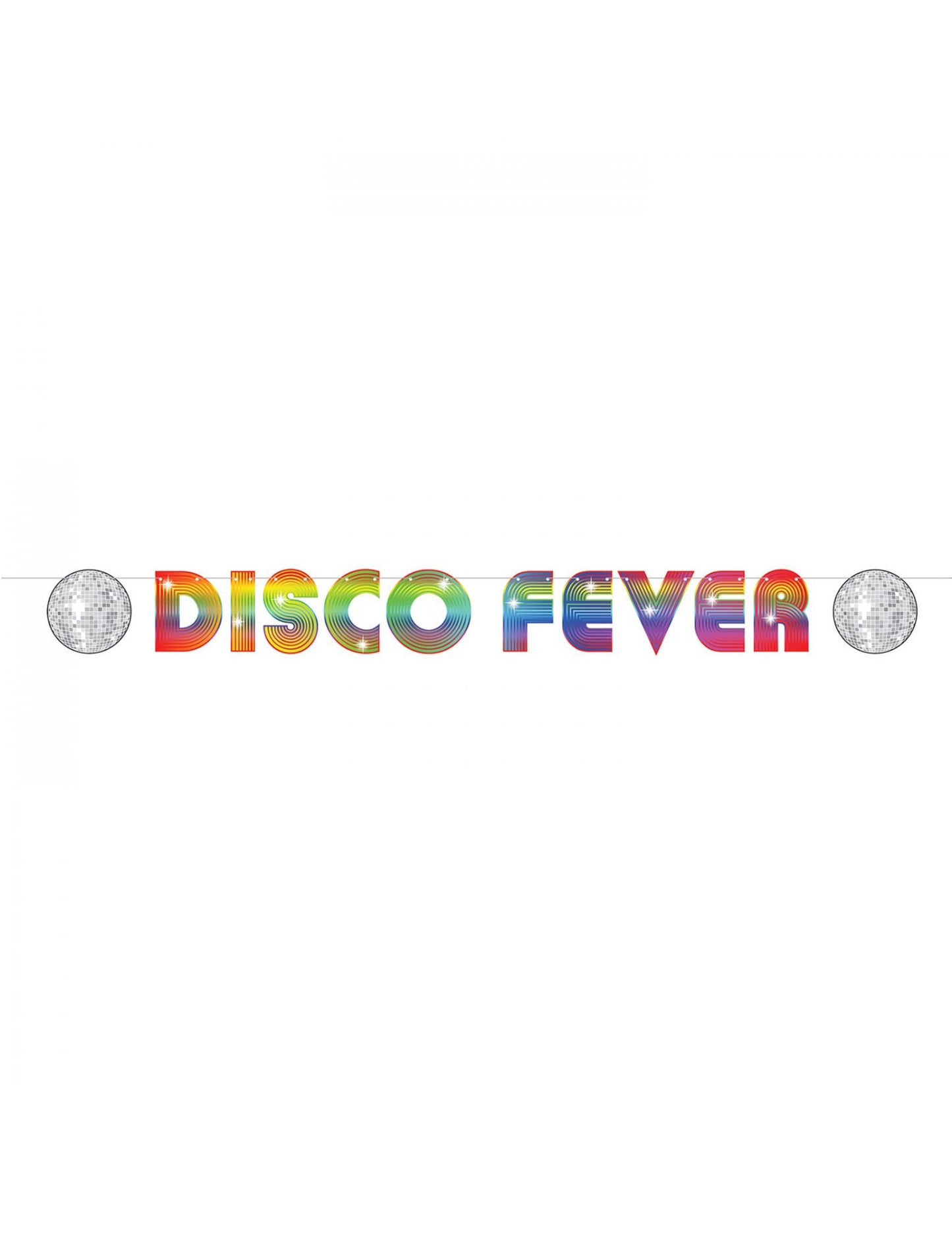 Disco Fever Cardboard Banner 15 x 213 cm