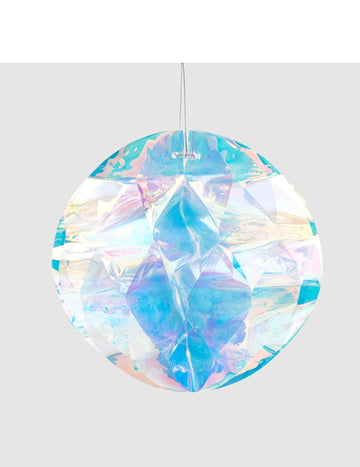 Hanging Ball Origami Diamond Iridescent 20 cm