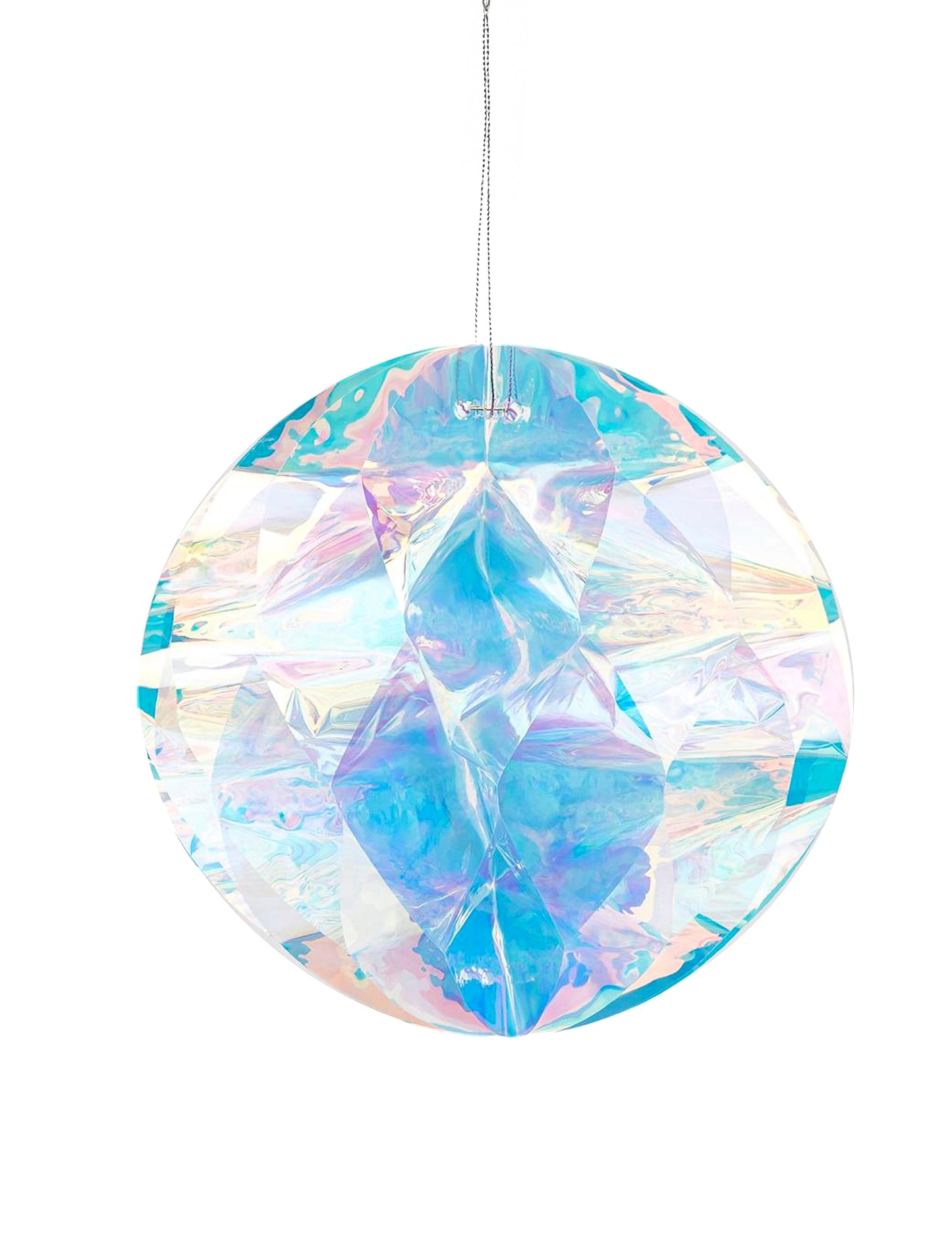 Hanging Ball Origami Diamond Iridescent 20 cm