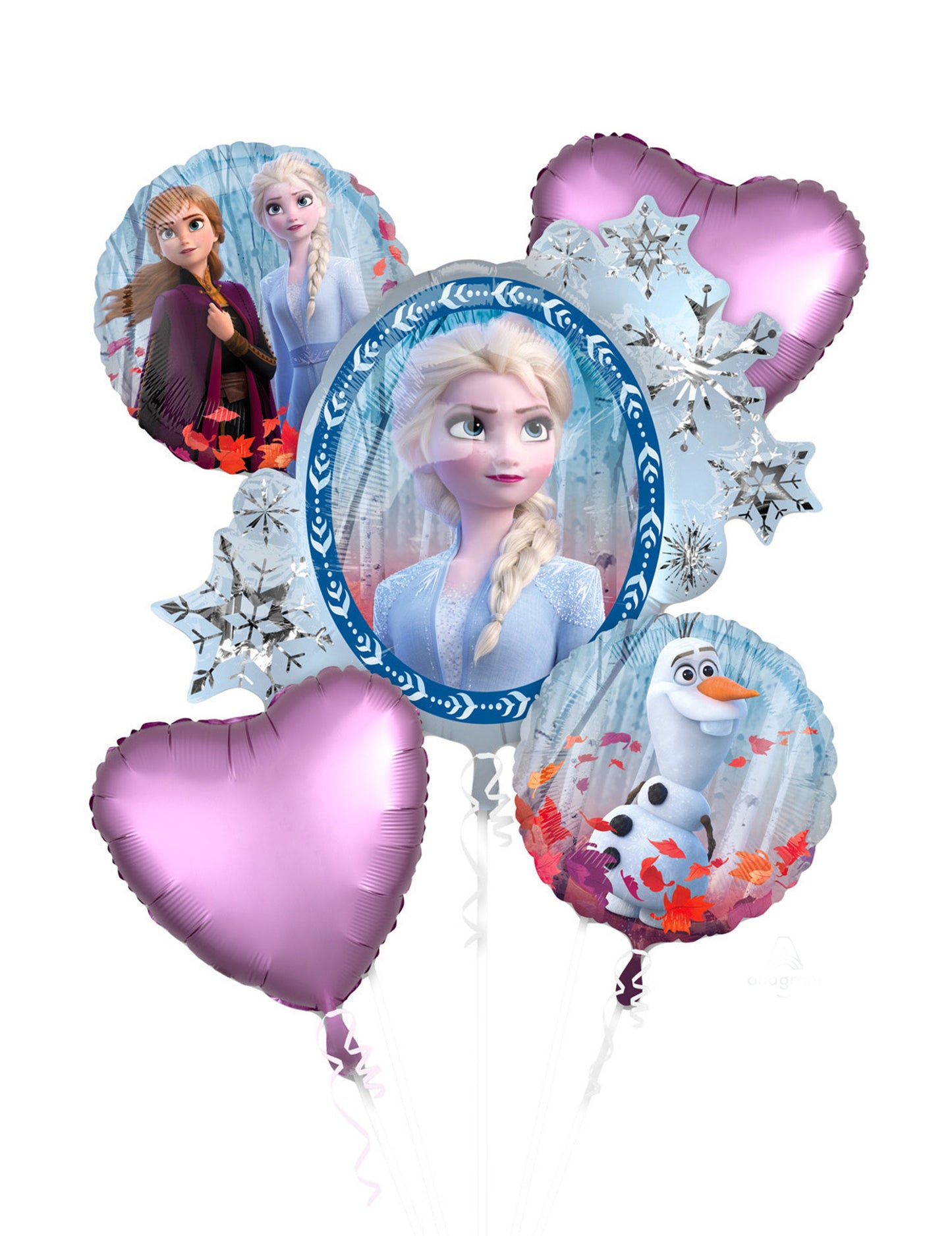 Bouquet 5 Aluminium Balloons La Queen des Neiges 2