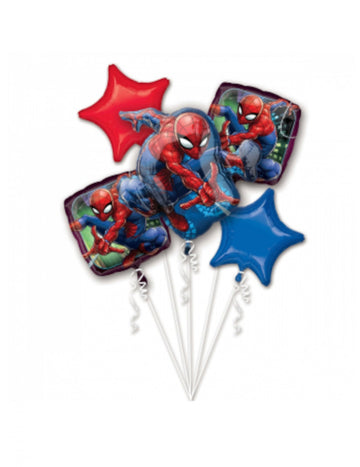 Kytice 5 Spiderman Aluminium Balloons