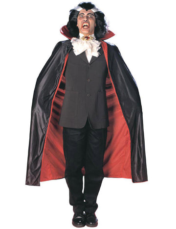 Reverzibilní upír Satin Cape 125 cm Halloween dospělý