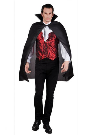 Adult Black Vampire Cape 120 cm Halloween