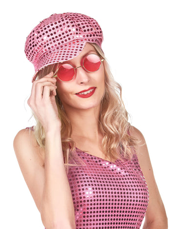 Adult Pink Flitsins Disco Cap