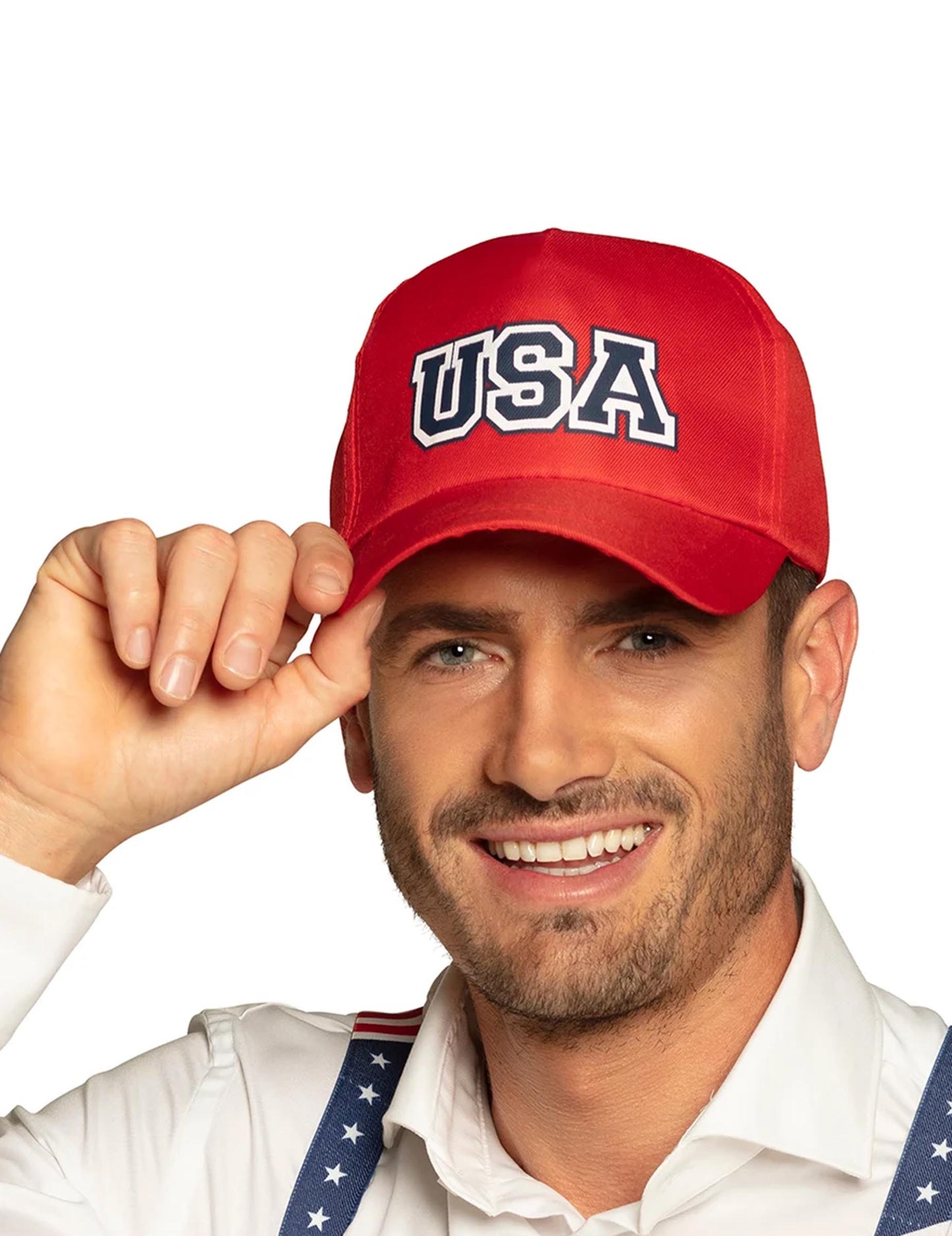 Adult Red USA Cap