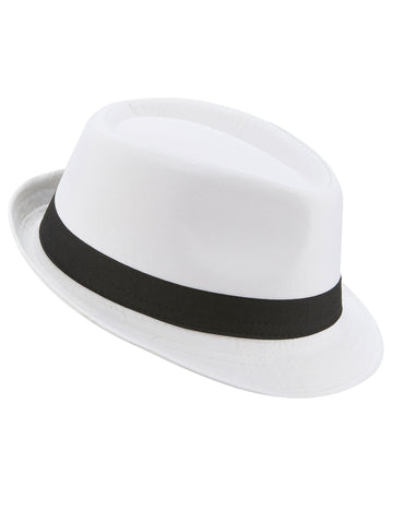 Borsalino White Hat Black Adult