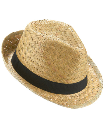 Borsalino Hat in Straw and Adult Black Band