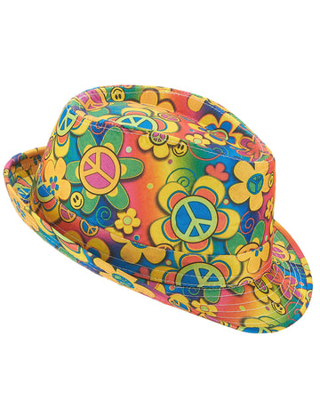 Borsalino hape hippie hape pro dospělé květiny