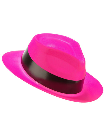 Fluo Adult Pink Gangster Hat