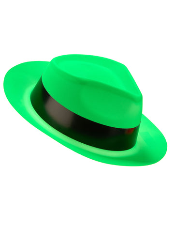 Fluo Adult Green Gangster Hat