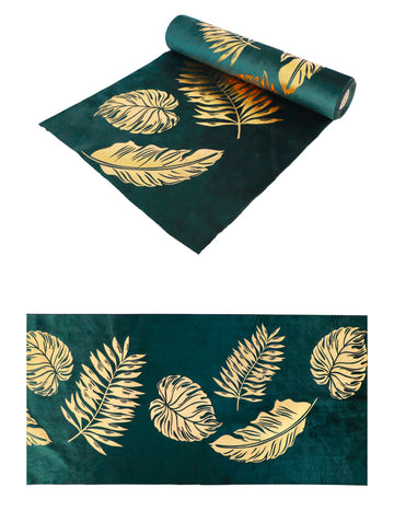 Green Velvet Table Runner 28 cm x 3 m