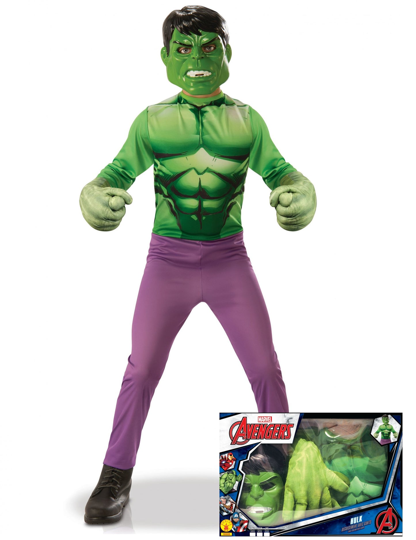 Klasická Hulk Box s rukavicemi obřích chlapců