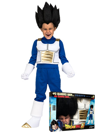 Přestrojení zasazené s parukou Dragon Ball vegeta