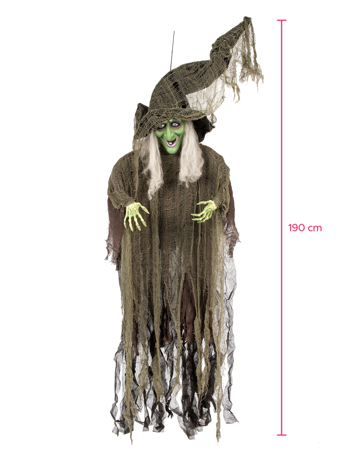 Dekorace za pověšení čarodějnice 190 cm Halloween