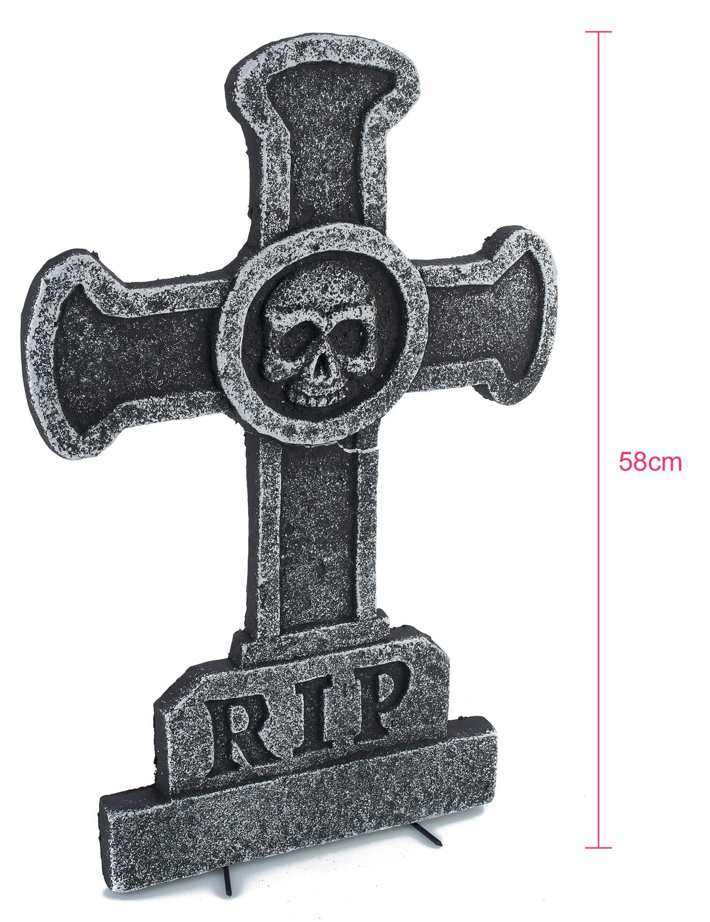 Dekorace Tombstone Cross s lebkou 39 x 58 cm